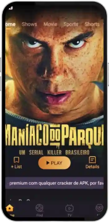 Cinegato APK v2.0.7 atualizado 2026 - Baixar para Android 17 Captura de tela da interface inicial do app Cinegato.